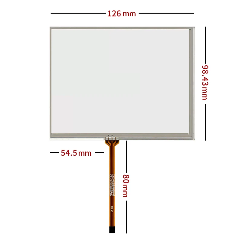 New 5.6 Inch 4 Wire 126*100 for AT056TN52 V.3 AT056TN53 V.1 Resistance Touch Screen Panel Digitizer Sensor Replacement