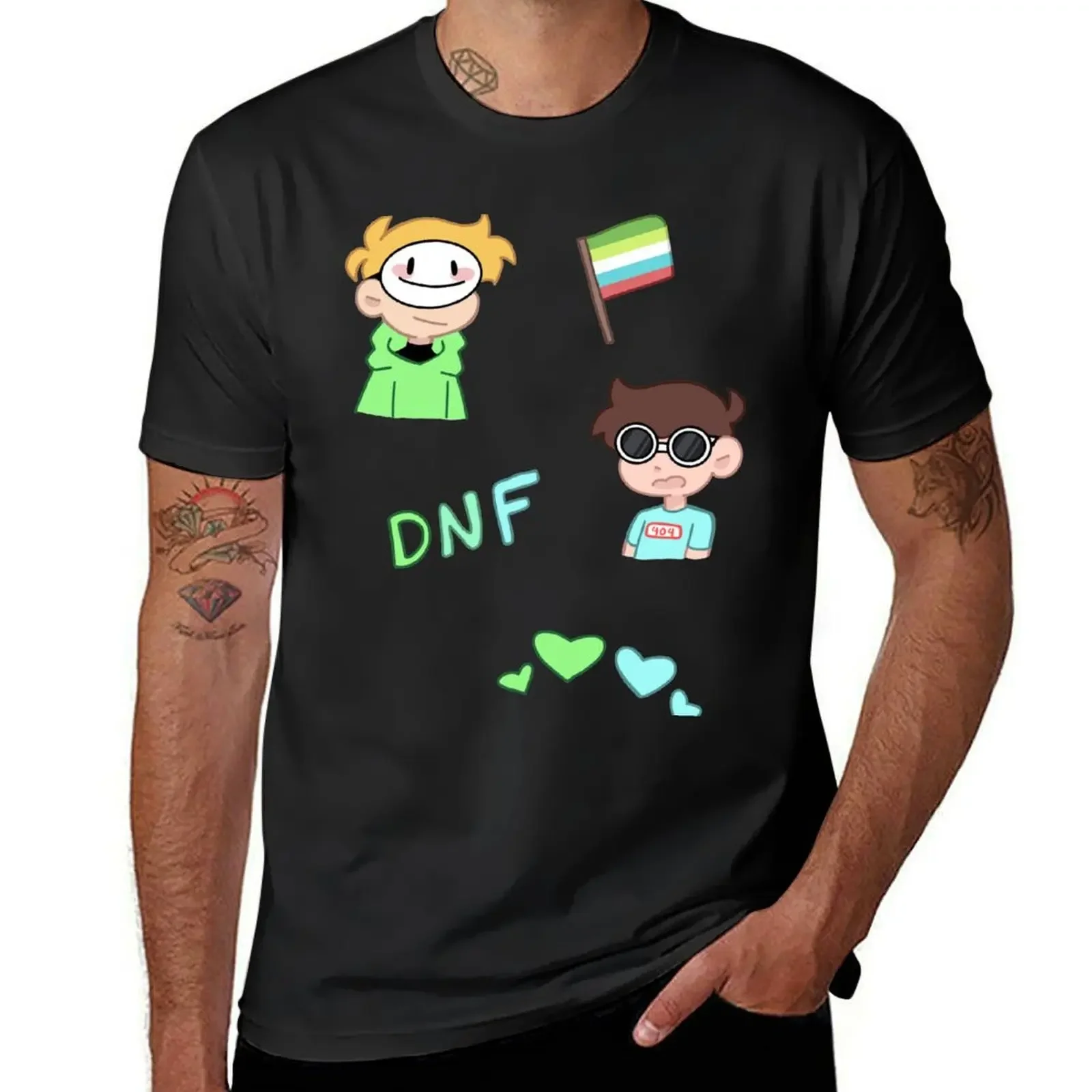 

DNF T-Shirt oversized hippie clothes plain T-shirt men