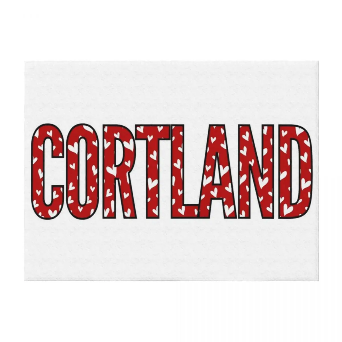 

Cortland Heart Pattern red and white Throw Blanket Winter beds Quilt valentine gift ideas Blankets
