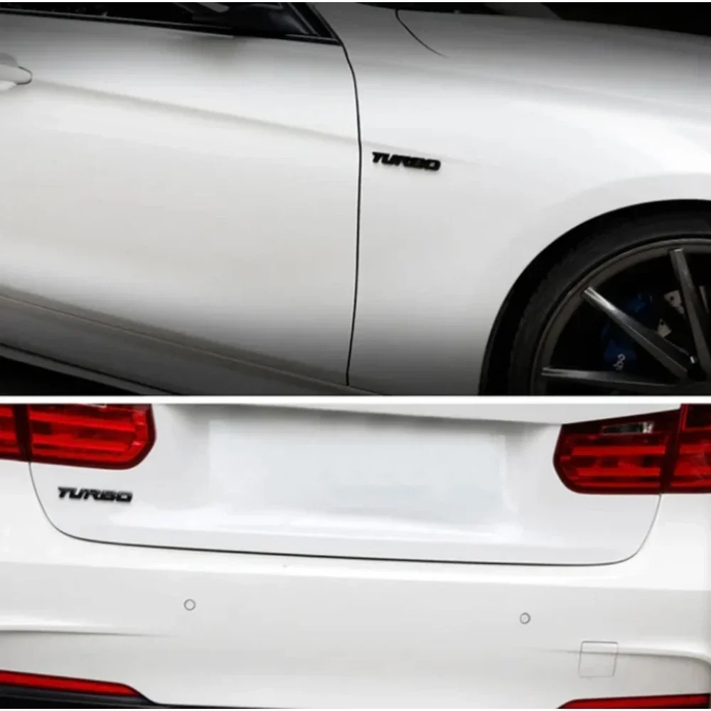 OK 9.7*1.1 cm Car Turbo Boost Loading Boosting 3D Metal Chrome Zinc Alloy 3D Emblem Badge Sticker