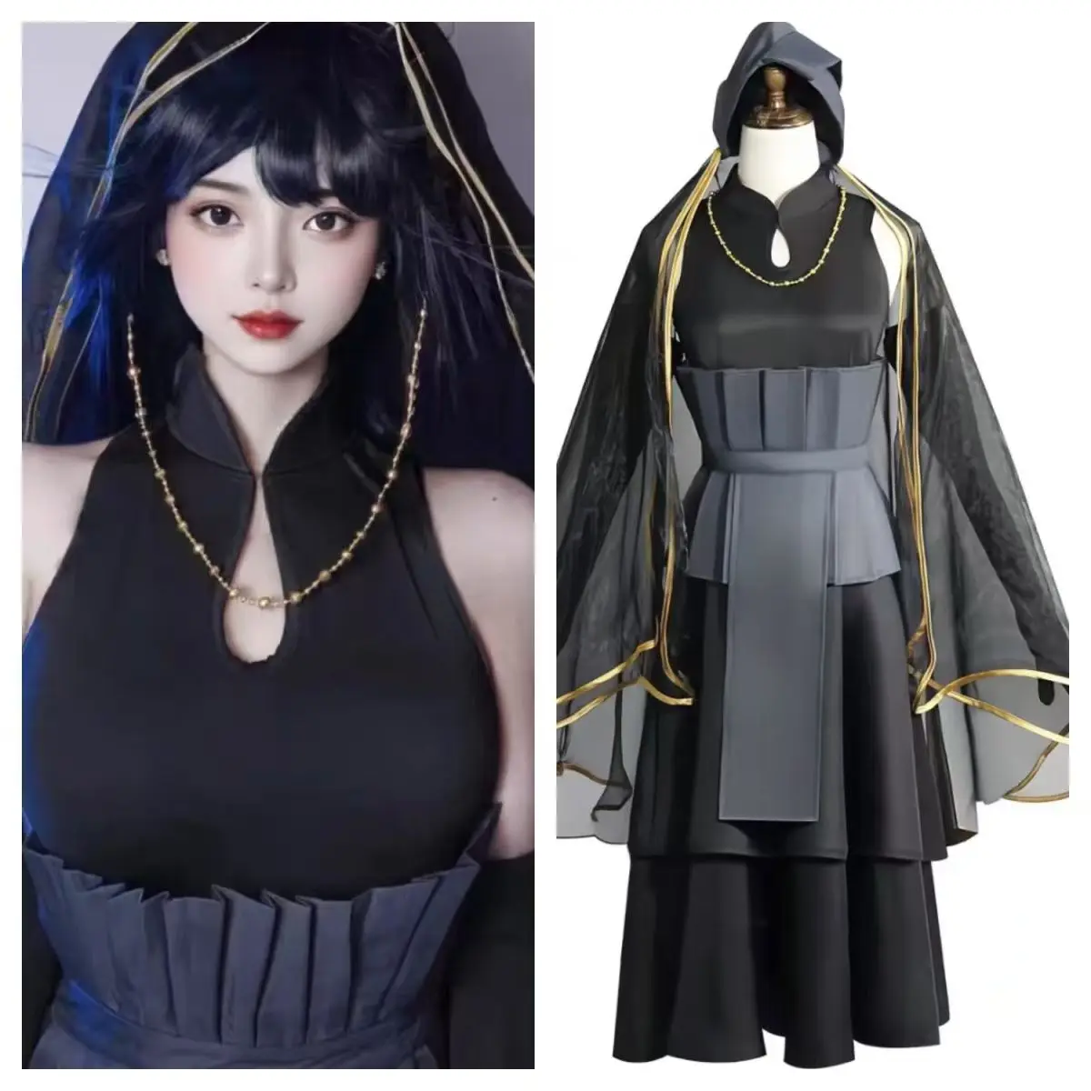 costume-de-cosplay-hyuuga-hinata-robe-de-mariee-noire-avec-voile-et-collier-ensemble-complet-pour-femmes-fete-d'halloween-comic-con