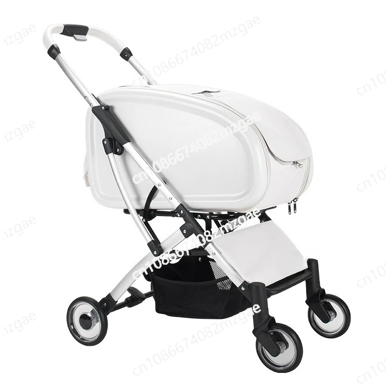 2026 Transparent Pet Stroller for Small Medium Dogs, Lightweight Foldable Detachable Dog Walking Cart, Portable Outdoor Carrier