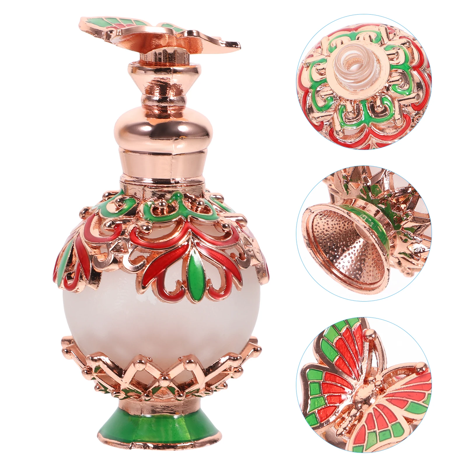 

1pc Crystal Glass Essence Sub Bottle Refillable Container Travel Perfume Dispenser Mini Scent Holder Vintage Refillable Bottle