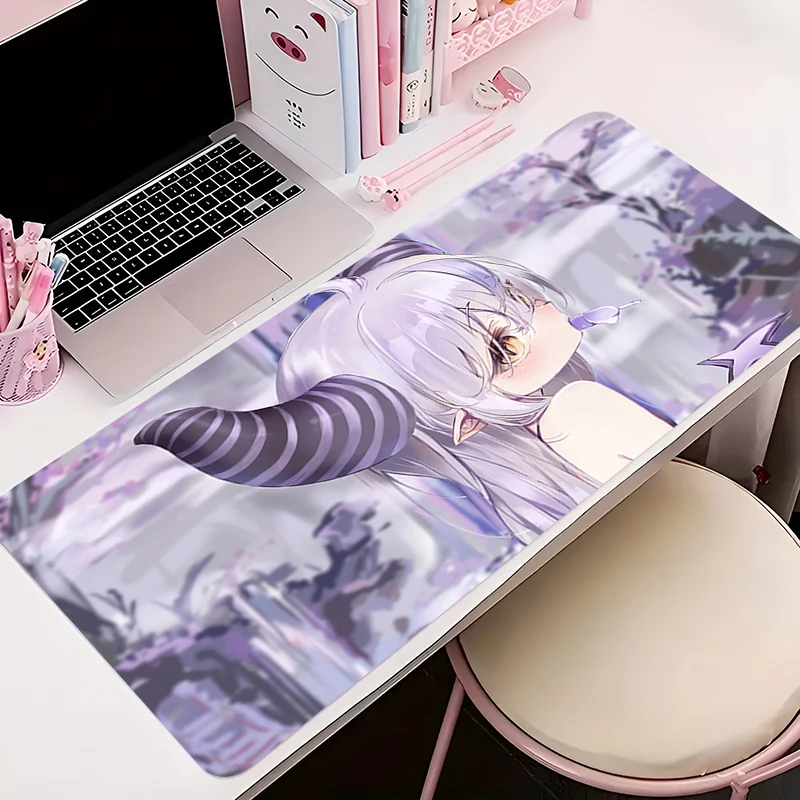 แผ่นรองเมาส์ Anti-SLIP อะนิเมะโต๊ะ GAMING PC อุปกรณ์เสริมแท็บเล็ต Pad Mousepad ขนาดใหญ่ขยาย H-hololive พจนานุกรมความมืดแป้นพิมพ์