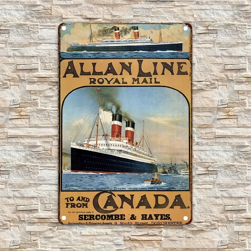 Royal Mail Rectangular Aluminum Sign, Vintage Wall Art Decor, Home & Restaurant Decoration, Bar Cafe Garage