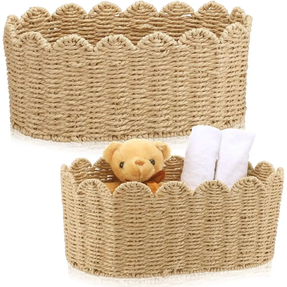 

Набор из 2-х настенных корзин с зубцами, 16x10x7 и 14x8x6, желтый, прямоугольный, с открытым верхом