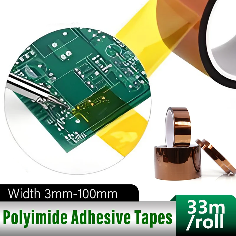 3-100mm Polyimide Adhesive Insulation Tape High-Temperature Resistant Component Fixing Flame Retardant & Corrosion Resistant