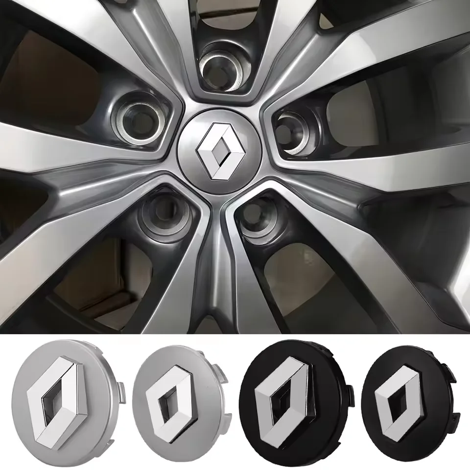 4PCS Car Wheel Center Cap 56mm/60mm Hub Badge Rims Cover Logo for Renault Megane 2 3 Clio 4 Trafic Captur Kangoo Zoe - Set of 4 view 2