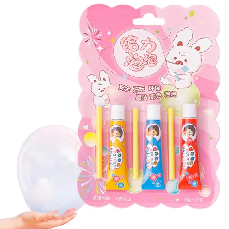 

Blow Bubble Toys Bubble Tube Party Favors Blow Bubble Balloon Toy Kids Super Elastic Bubble Balloons Outdoor Toys For Children