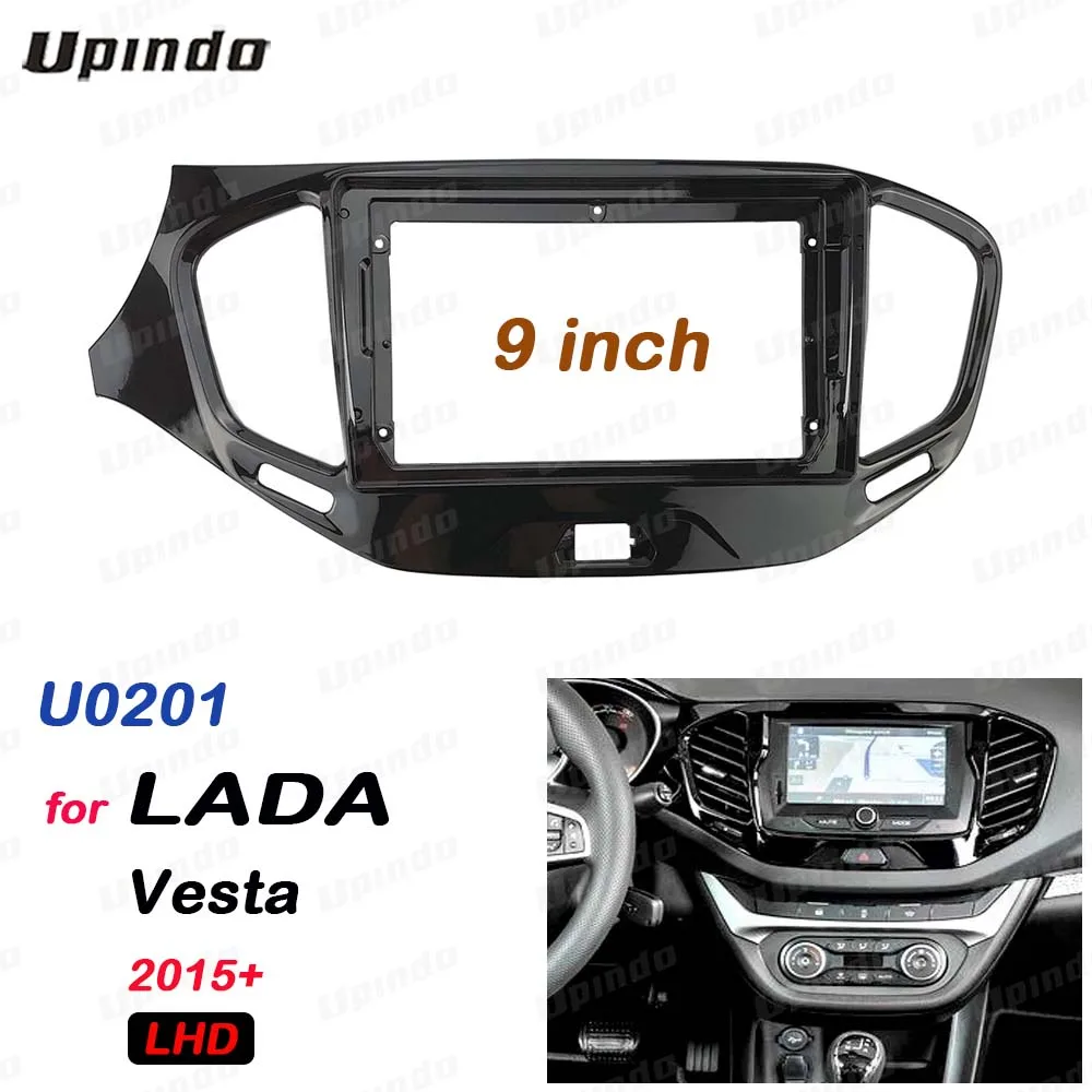 

2 Din 9 Inch Car Radio Installation GPS Plastic Fascia Panel Frame for Lada Vesta 2015+ Left Hand Drive Dash Mount Kit