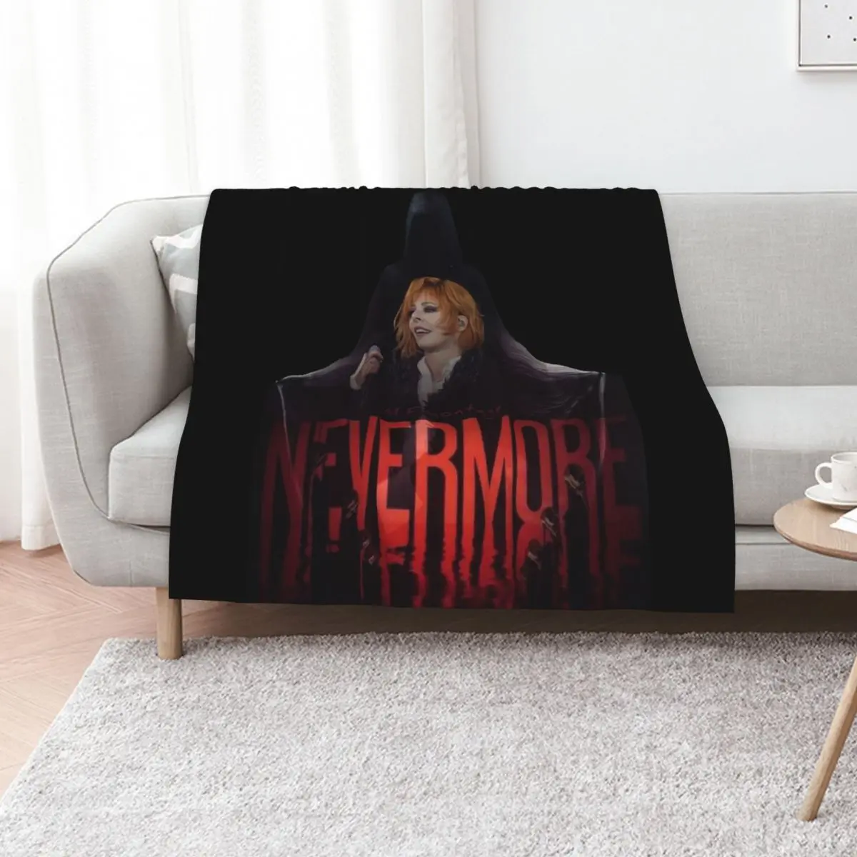 Mylène Farmer Throw Blanket Cute Plaid blankets ands wednesday Furrys Shaggy heavy to sleep Blankets