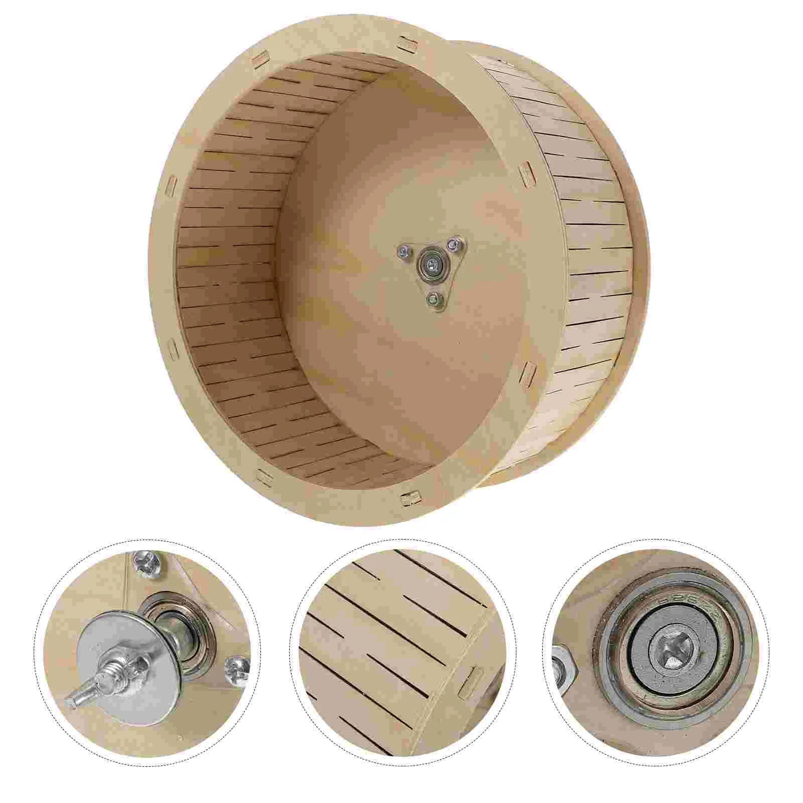 

Toy Hamster Cage Accessories Exercising Wheel Wood Exercise Toys Pet Running Jogging