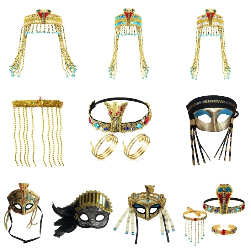 Cosplay Egyptian Snake Hair Hoop Cosplay Headband Halloween Party Headwear