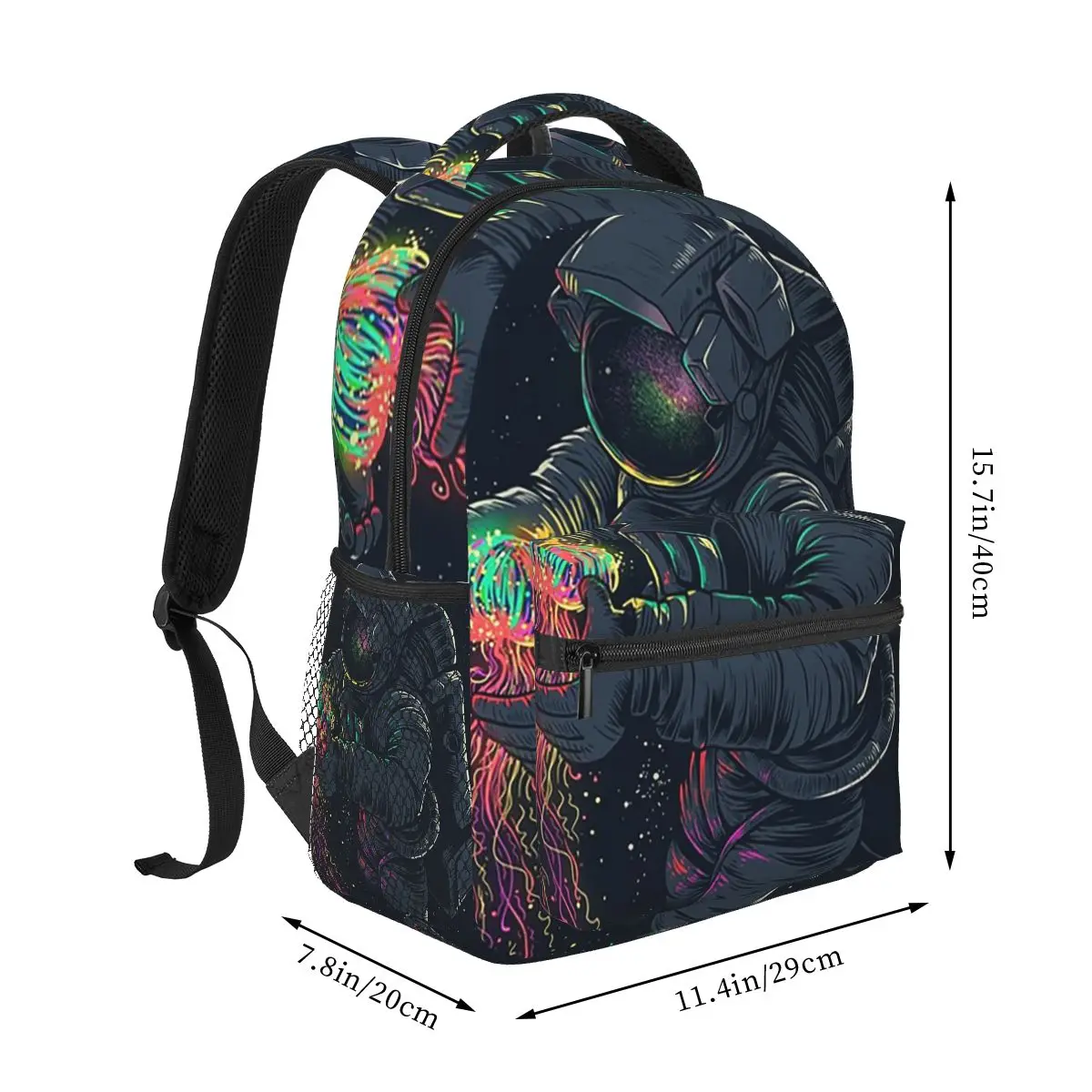 Astronaut Space Themed Backpack Student Boys Girls BookBag Children School Bag Laptop Shoulder Bags for Men Women