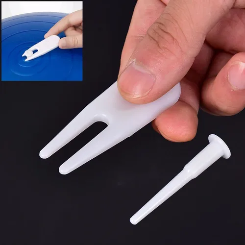 Imagen 1 del producto 1 Juego de tapón de aire de bola de Yoga, extractor de enchufe de aire, bolas de cuerno de caballo para saltar, tapones de válvula, accesorios para equipos de Fitness, plástico blanco