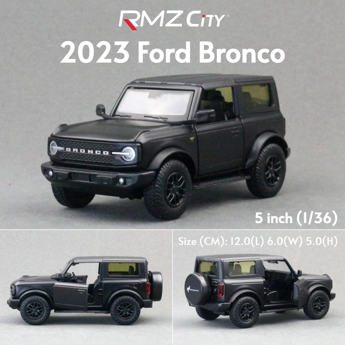 1/36 Ford Bronco SUV Off-Road Toy Car Model For Children RMZ CiTY