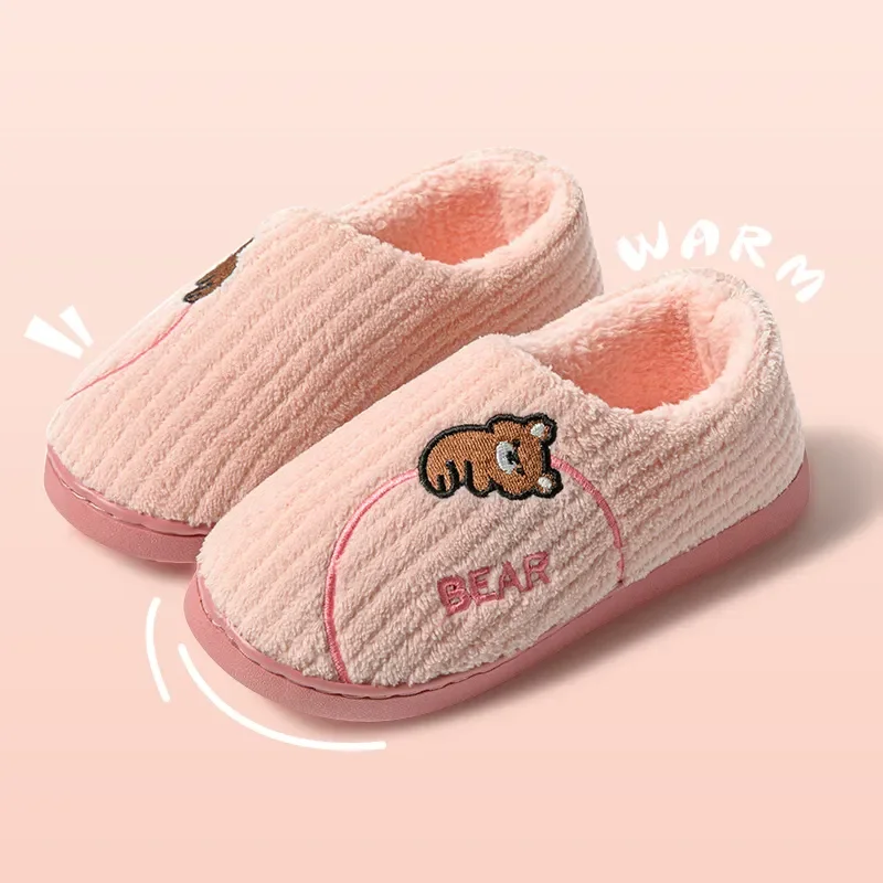 Winter Cotton Slippers for WOMEN'S Home Wear, Extra Thick and Warm, Simple and Cute Couple Winter Cotton Shoes A283