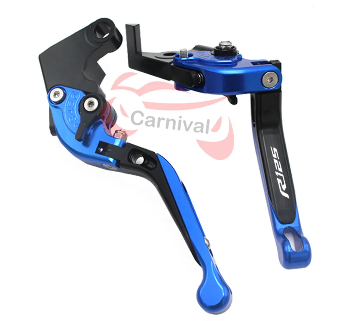 For YAMAHA YZFR125 YZF R125 2014-2018 Blue New Motorcycle Logo Adjustable Telescopic Folding Bar Brake Clutch