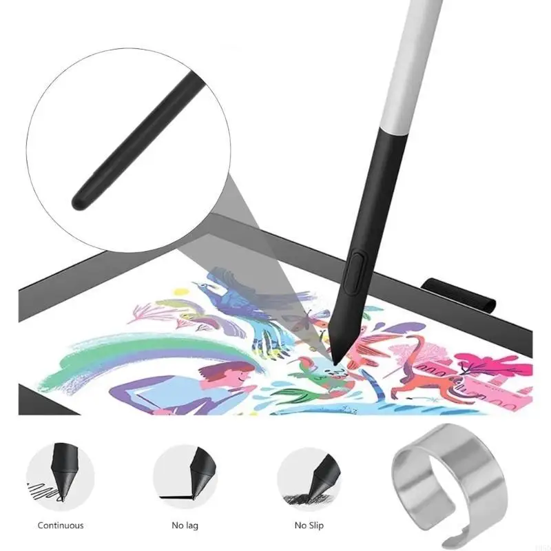 Pack of 10 Replacement Styluses Tips Compatible for CTL460,CTH460,CTH461,CTH480S INTUOS4 Tablets Precise Drawing Tip