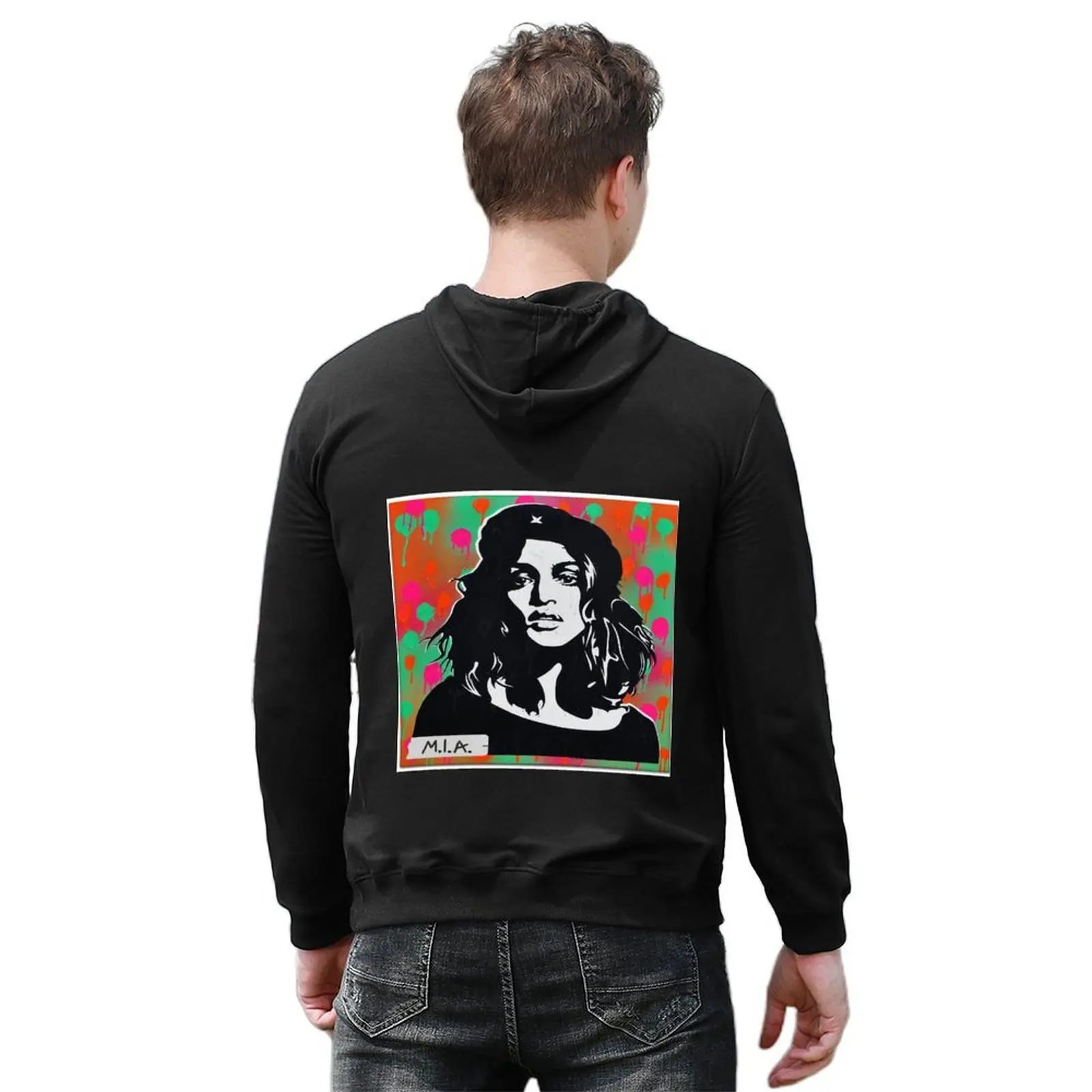 M.I.A. ملابس رجالي بغطاء للرأس من Matangi، ملابس خريفية، ملابس خريفية للرجال، ملابس أنيمي، سترة بقلنسوة للرجال