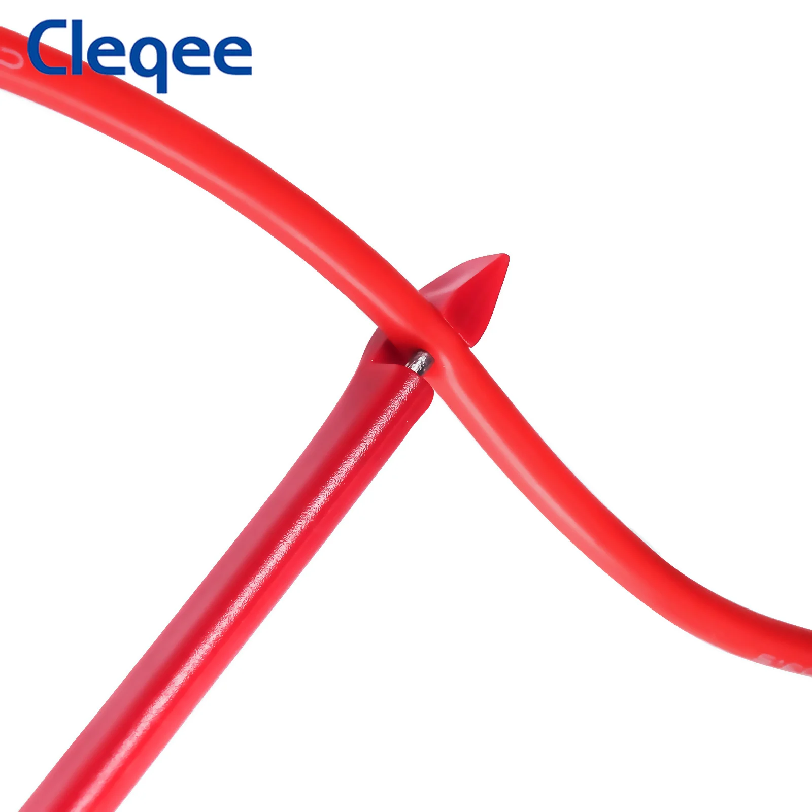 Cleqee P1033A Multimeter Puncture Hook Test Lead Kit 4mm Banana Plug Heavy Duty Safety Puncture Probe for Electrical Testing