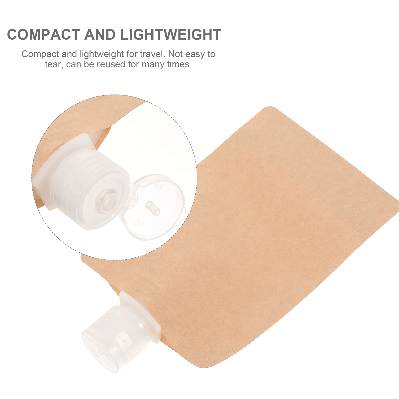 

15pcs Travel Lotion Pouches Reusable Leak-Proof Squeeze Bags Compact Refillable Fluid Containers Portable Dispenser