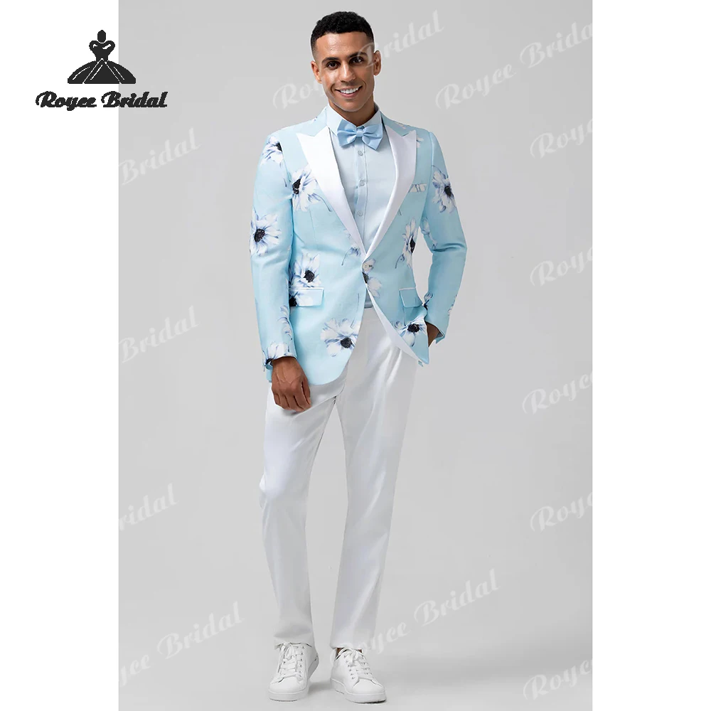 الذروة التلبيب قطعتين زر واحد بدلة رجالية الزفاف 2026 أزرق فاتح سليم صالح الأعمال مساء البدلة زي أوم خطاباتخطابهزوجات