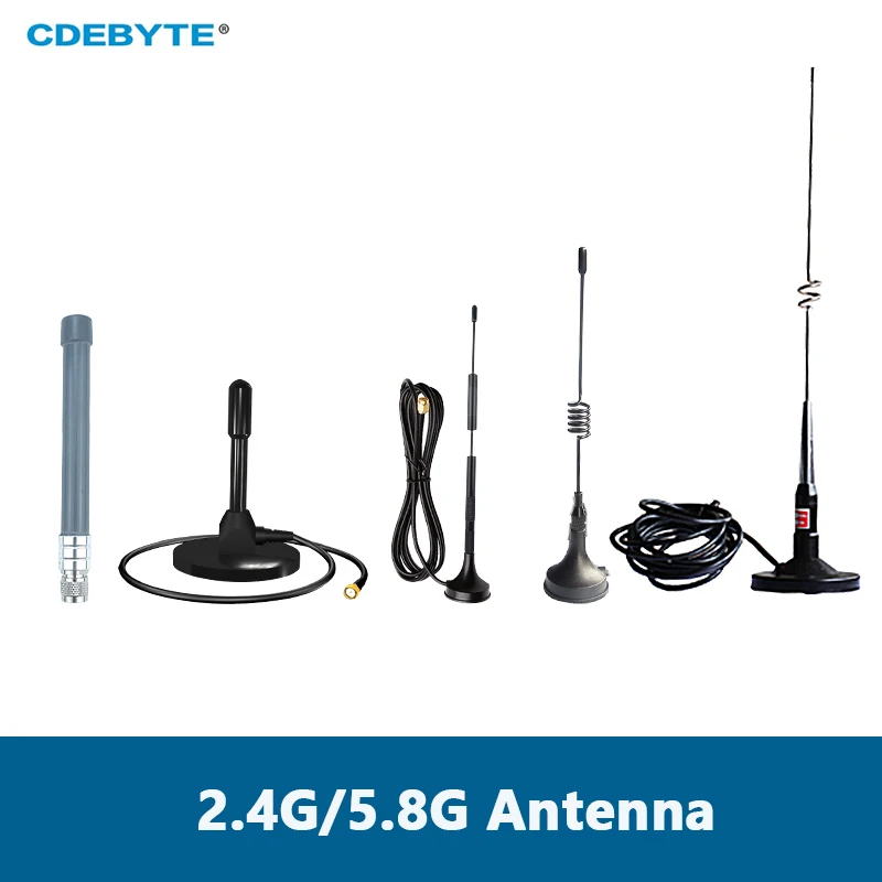 Antena con ventosa de fibra de vidrio Atenna, 2,4G, 5,8G, Wifi, Serie de antenas para módulo inalámbrico, 5dBi, SMA-J, 2,4G