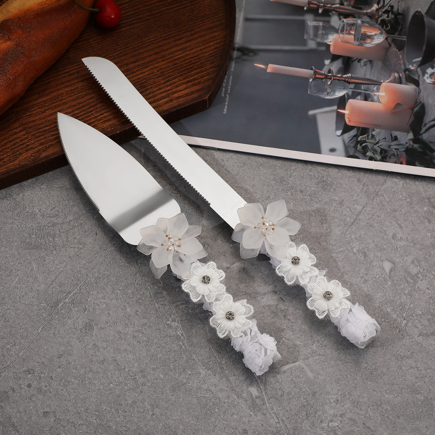 Western tableware set wedding supplies stainless steel wedding props tableware set