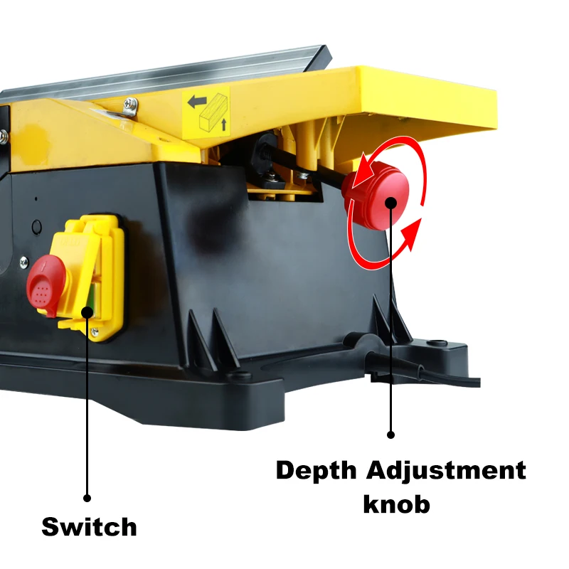 LUXTER-Raboteuse à bois électrique multifonctionnelle, Raboteuse pour le travail du calcul, 1800W