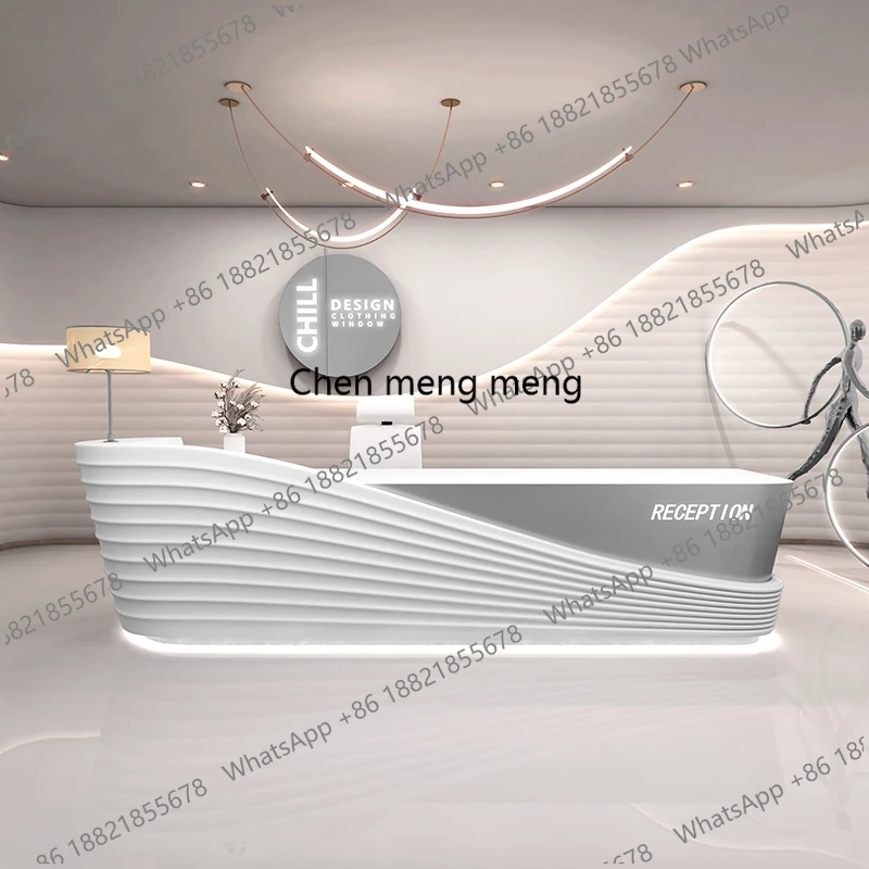 

Beautician Counter Reception Desk Office Store Commercial Counter Hotel Luxury Checkout Counter Comptoiroffice Home Furniture