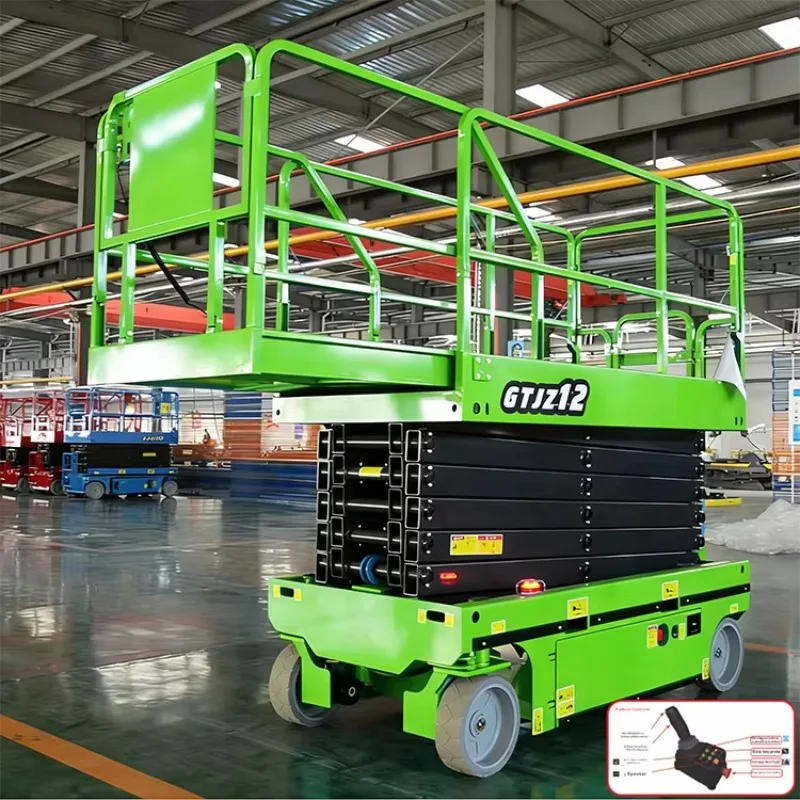 Customized Portable YG-GZ0406 Electric Steel Scissor Lift 8-20m High-altitude Lifting Work Platform Mobile Warehouse Use CE