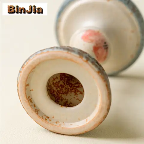 Karamel handgeschilderde perzikbloesem glazen kaarsenhouder Zen geurende aromatische kaarsen kaarslichten theewaar middelpunt decoratie