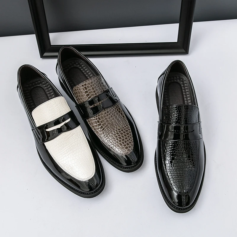 

Retro Men Business Loafers Men Casual Light Comfortable Travel Driving Leather Shoes Office Social Shoes Men Sizes 38-46