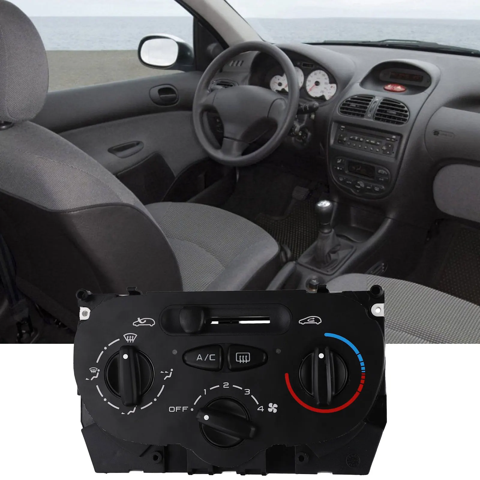 

9624675377 Switch AC Heater Control Switch Car Air Conditioning Non-deformation Wear-resistant 11 Pins Anti-corrosion