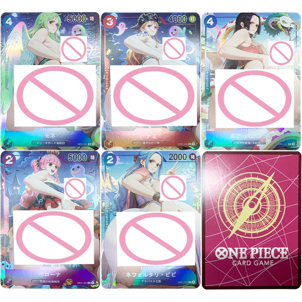 

New Waifu Anime Sexy Nude Collection Card Boa Hancock Nefertari D Vivi Nami Yamato Naked Busty Beauty Card Refractive Flash Gift