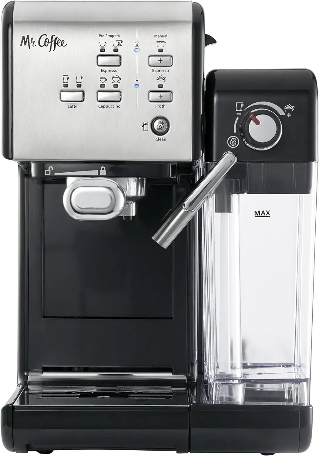 Kitchen suppliesMr. Coffee Espresso and Cappuccino Machine, Programmable Coffee Maker with Automatic Milk Frother and 19-Bar Pum