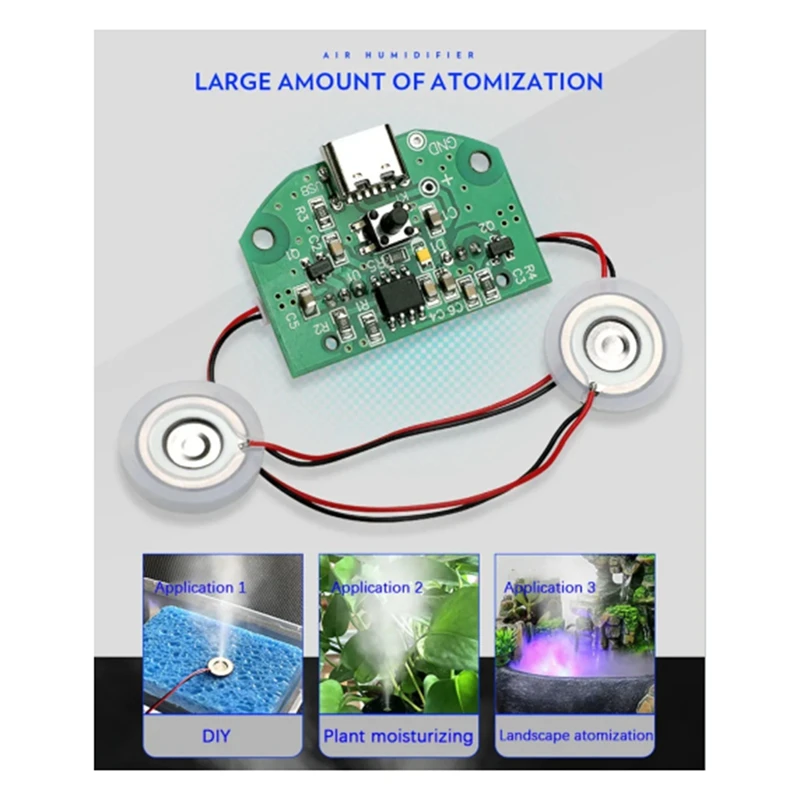 4 Stück USB Mini Luftbe feuchter Nebel Treiber Leiterplatte Nebel gerät Zerstäubung sfilm Zerstäuber Blatt DIY Kits, einfach zu bedienen langlebig