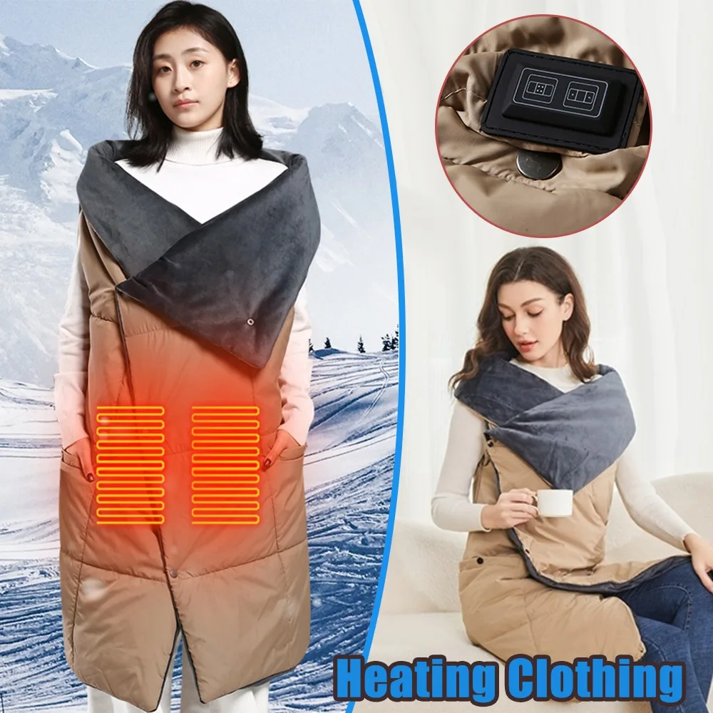 

Smart Constant Temperature Electric Heating Blanket Graphene Heating Clothing Winter Warm Cold Protection Heated Wear Outdoor