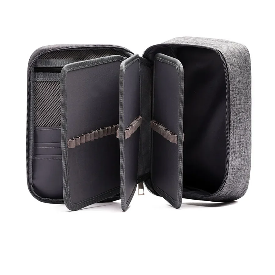 72 Holes Colored Lead Pencils Storage Bag Black Red Colors Large Capacity Case Box Holder School Supplies Stationery Student