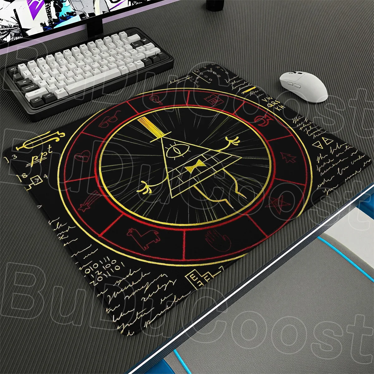 HD Printing Gravity Fall Small Notebook Non-slip Keyboard Deskmat Bill Cipher Mouse Pad Setup Computer Gaming Office Accessories