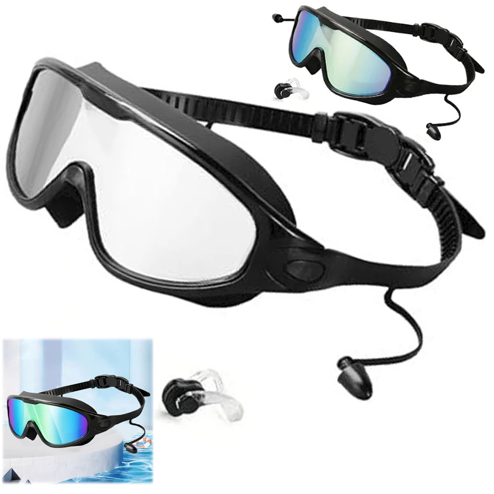 Anti Fog Swimming Goggles Hd Waterproof Adjustable Wide View Lens_voghion.com