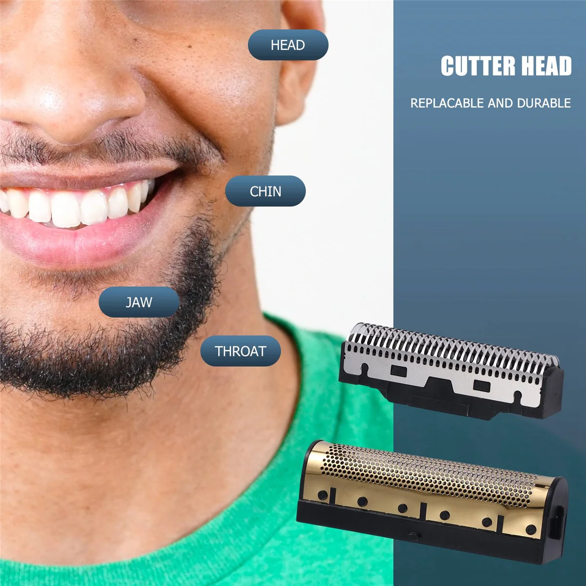 SEMOIC Electric Shavers Blades Golden Foil Knife Net and Cutter Head Suitable for Kemei KM-2026 KM-2028 Floating Razor