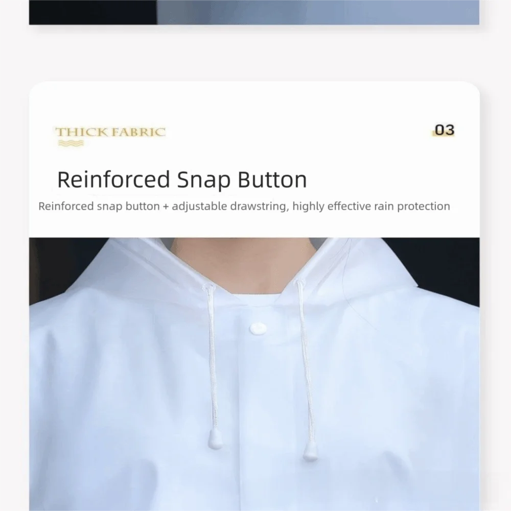 خفيفة الوزن إيفا معطف واق من المطر مجموعة يندبروف تعزيز أزرار سبليت معطف واق من المطر قابل للتعديل التغطية الكاملة غطاء المطر ركوب الدراجات