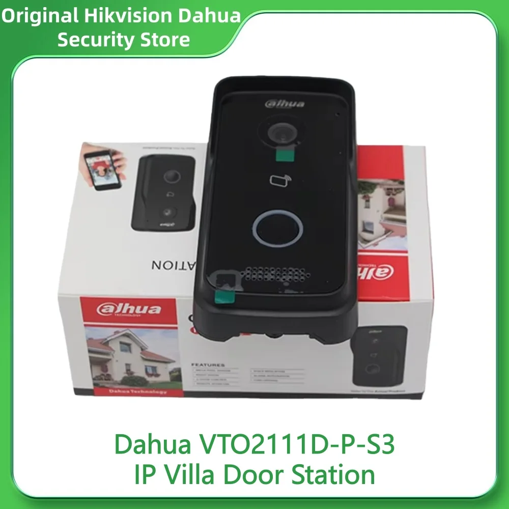 

IP-домофон Dahua VTO2111D-P-S3 для виллы, двусторонняя аудиосвязь, голосовые вызовы, сигнализация от взлома, стандартное PoE-управление, управление двумя замками, ИК-подсветка, IP65, IK04