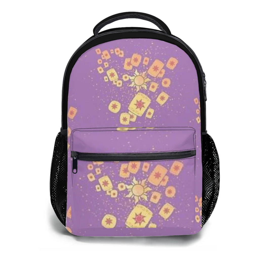 Lantaarnlicht Tangled Schooltas voor meisjes Grote capaciteit studentenrugzak Cartoon middelbare school studentenrugzak 17 inch