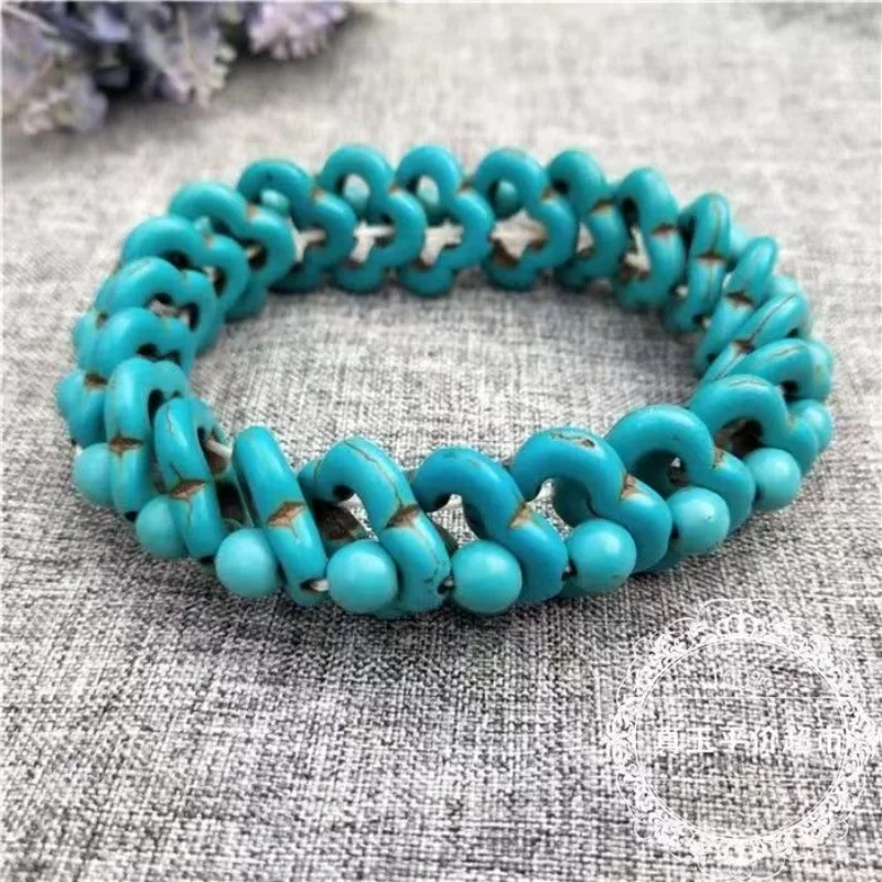 

New Fashionable Retro Turquoise Bracelet Hand Row Unisex Gift for Friends and Family on Festivals