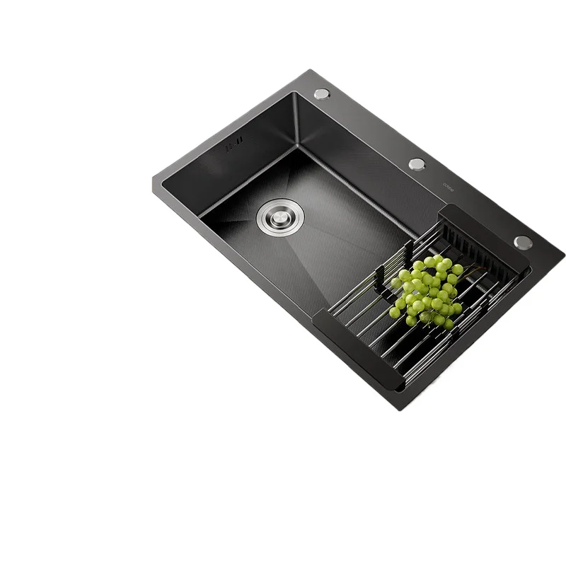 CX Handmade Sink Nano Large Single Sink Thickened Stainless Steel Vegetable Basin Vegetable Sink Undercounter Basin