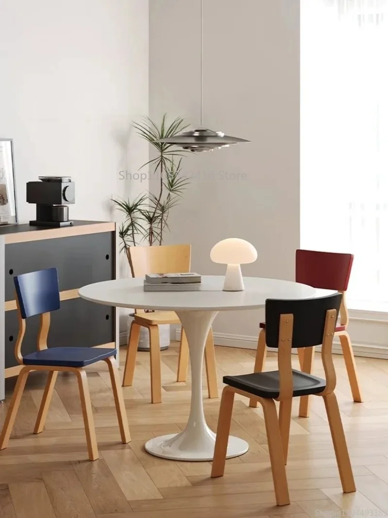 Modern Solid Wood Accent Dining Chair, Stylish Home Seat For Living Room Indoor Decor 44cm Height