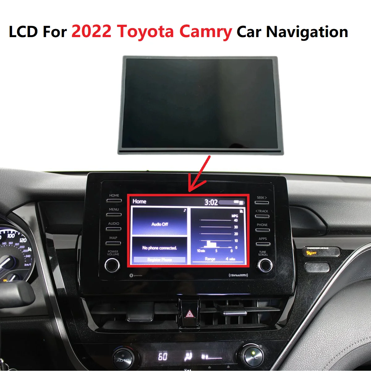 

8 inch LCD Display For 2022 Toyota Camry Car Navigation Screen Repair